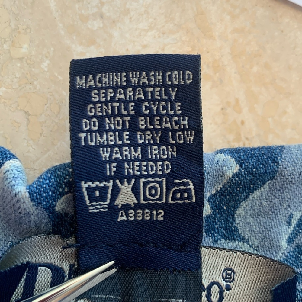 DENIM & CO denim jacket, bleach stencil white  flowers, buttons, pockets M - Picture 12 of 17